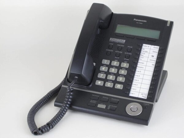 Panasonic KX-T7633B Digital Telephone Black 3-Line LCD Proprietary Phone